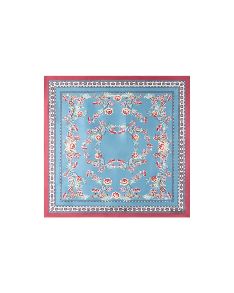 Etro Tuch Aus Seide Mit Platziertem Druck, Damen, Hellblau Hellblau