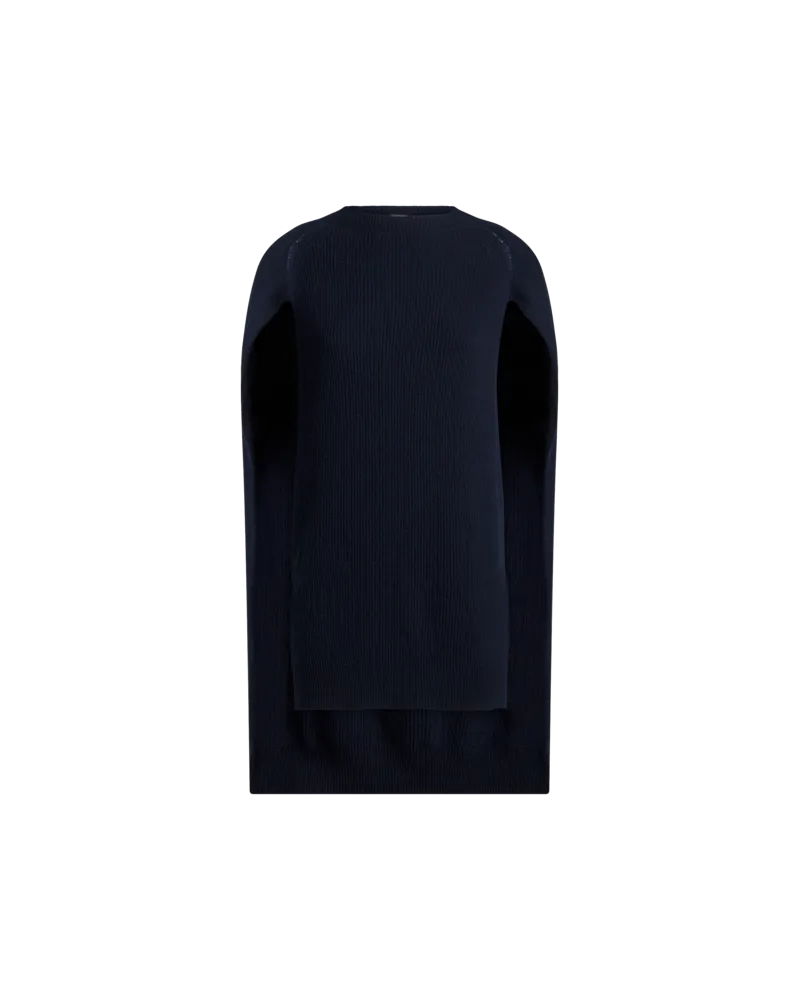 Etro Cape-top Aus Wolle Und Kaschmir, Damen, Navyblau, Größe Navyblau