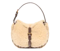 Kleine Tasche Pony Aus Shearling, Damen, Beige