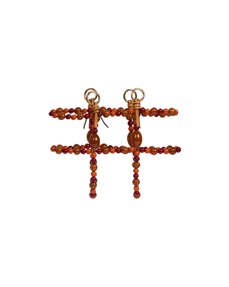 Etro Dekorative Aufbewahrung Für Tasche Mit Kugeln, Damen, Orange Orange