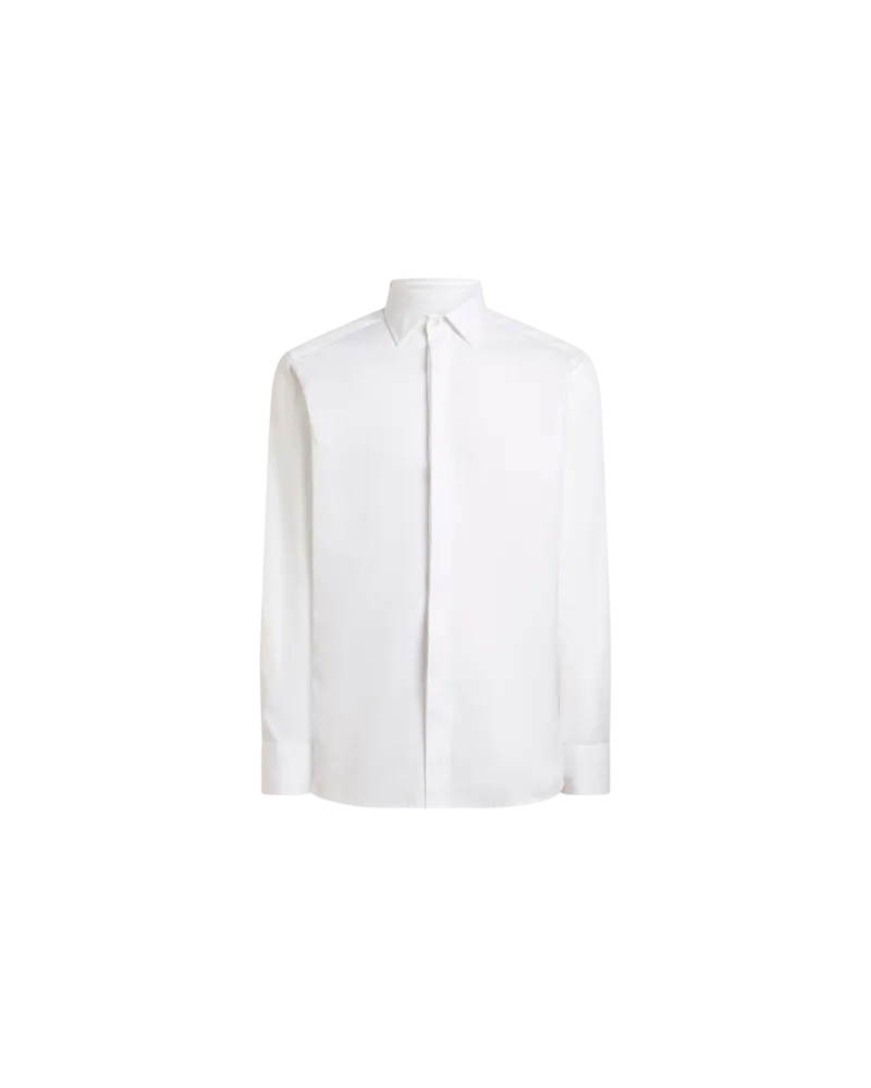 Etro Jacquard-hemd Aus Baumwolle Mit Paisleymuster, Herren, Weiß, Größe Weiß