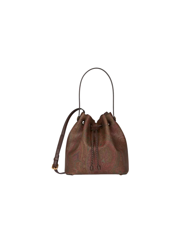 Etro Kleine Beuteltasche Mit Arnicamuster, Damen, Braun Braun