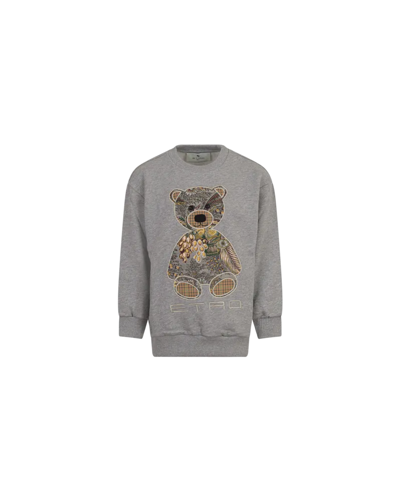 Etro Sweatshirt Mit Eingesetztem Teddybär, Grau, Größe Grau