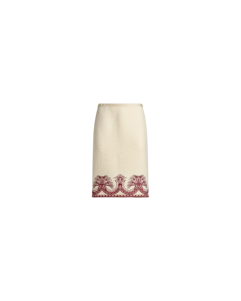 Etro Bleistiftrock Aus Bouclé-wolle, Damen, Cremefarben, Größe Cremefarben