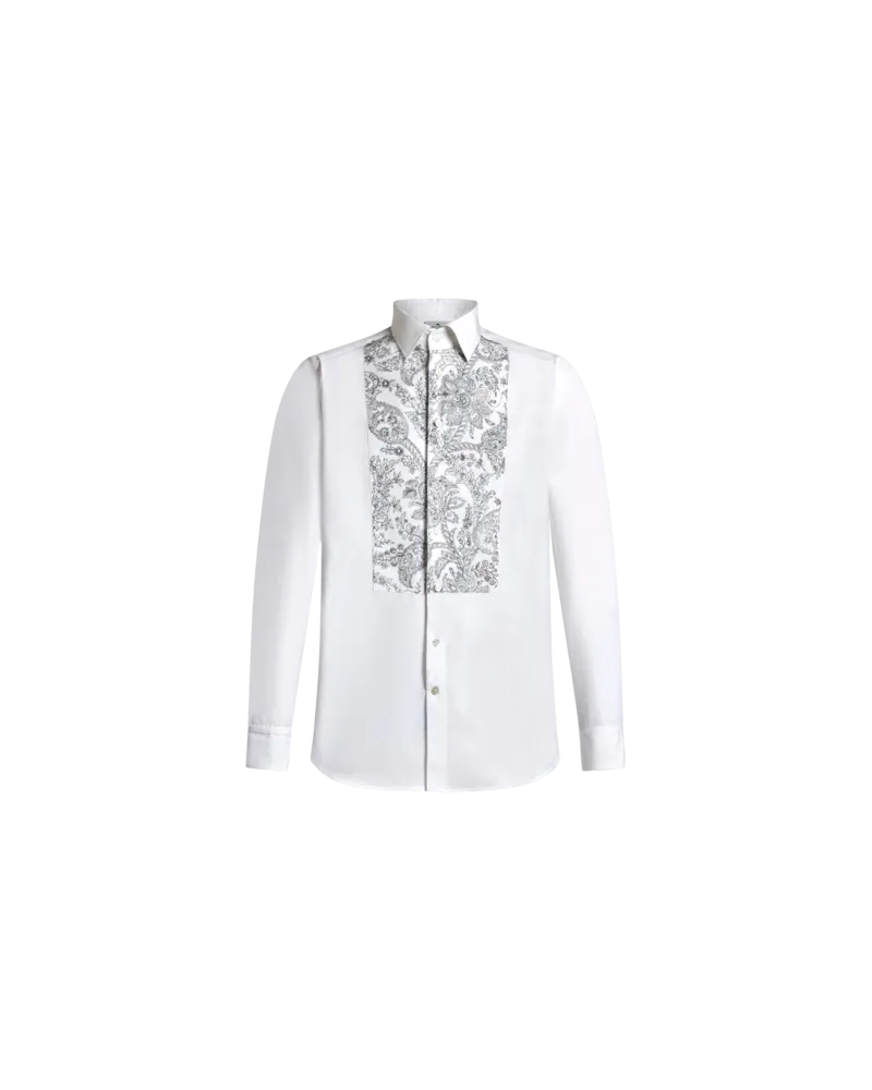 Etro Hemd Mit Stickerei, Herren, Weiß, Größe Weiß