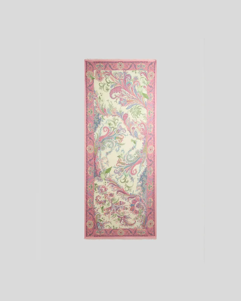 Etro Schal Mit Motiv Flora Und Fauna, Herren, Rosa Rosa