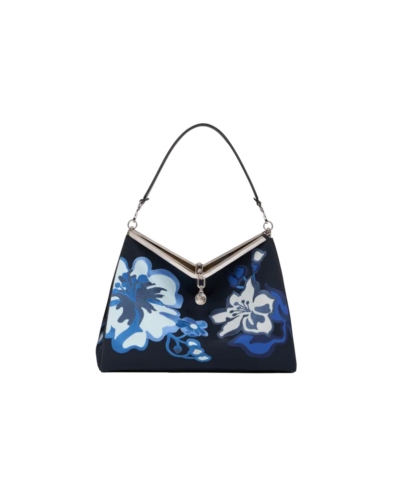 Etro Grosse Vela-tasche Mit Floralem Muster, Herren, Blau Blau