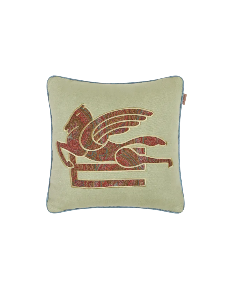 Etro Besticktes Kissen, Grün Grün