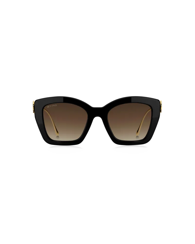 Etro Bold Pegaso-sonnenbrille, Damen, Schwarz Schwarz