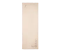 Schal Aus Kaschmir Und Seide Mit Stickerei, Herren, Cremefarben