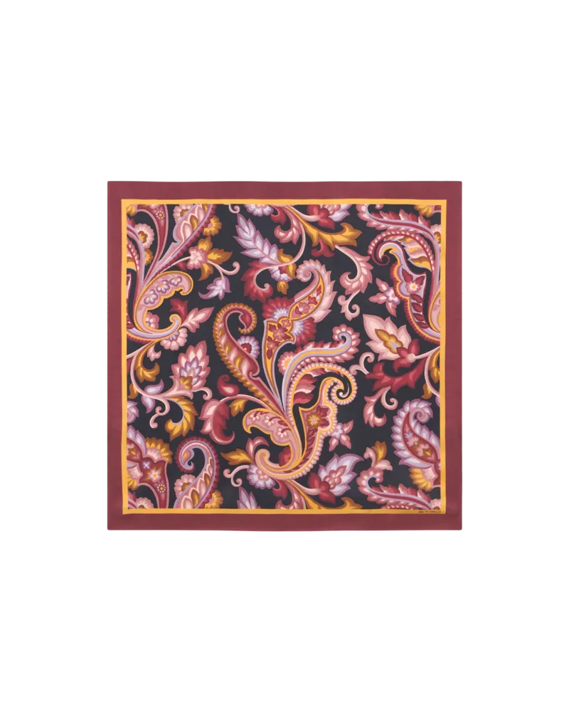 Etro Tuch Aus Seide, Damen, Schwarz Schwarz