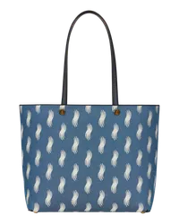 Etro Grosser Shopper Aus Jacquard, Damen, Navyblau Navyblau