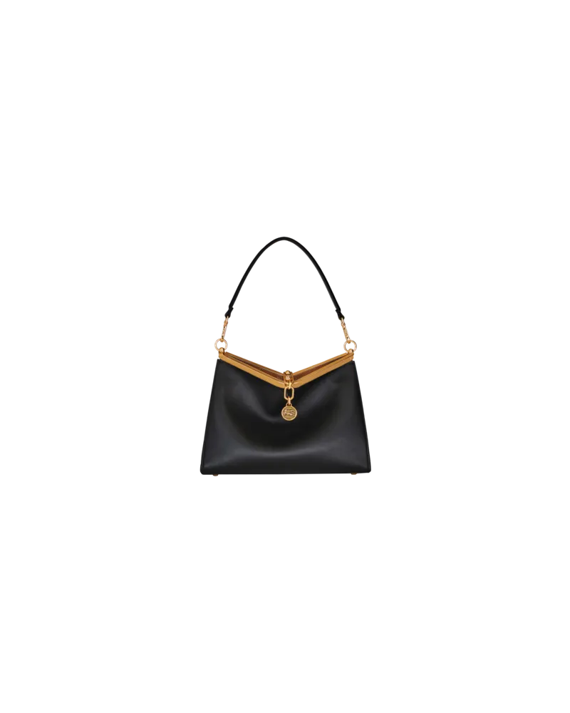 Etro Mittlere Vela Handtasche, Damen, Schwarz Schwarz