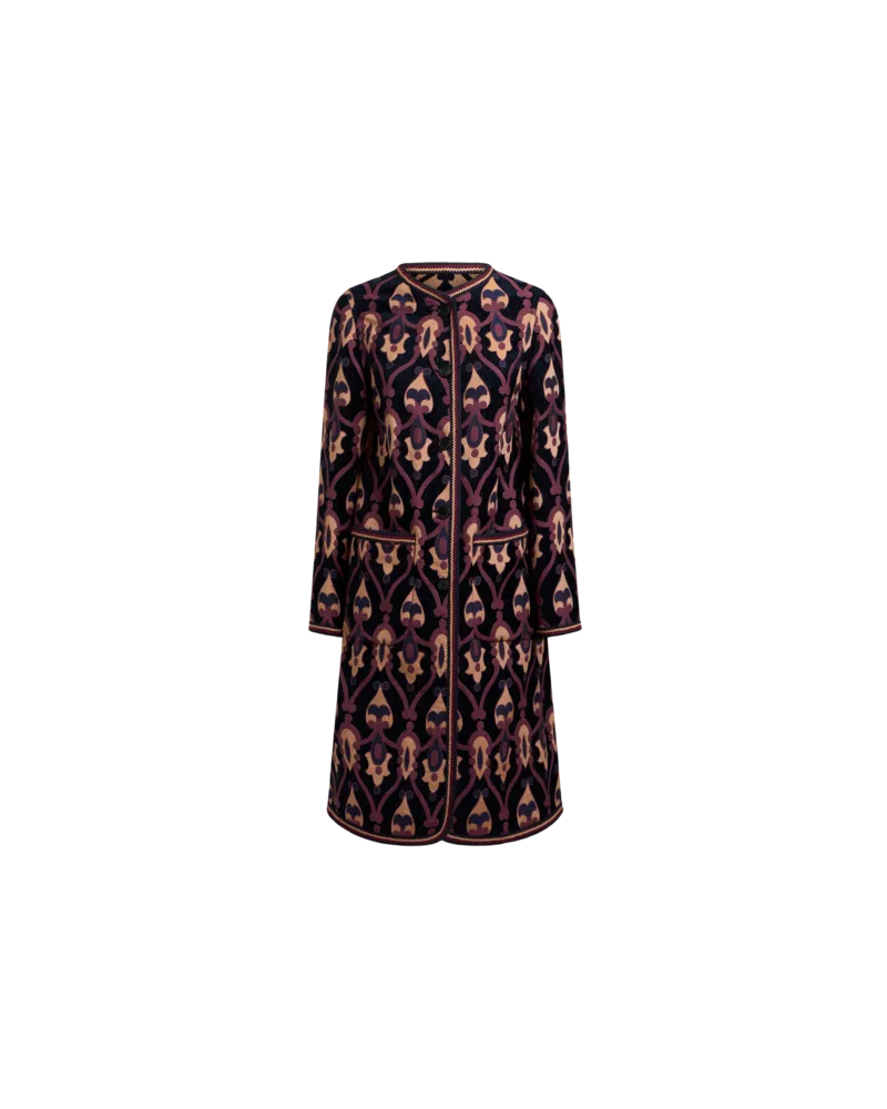 Etro Wendbarer Mantel Aus Jacquard-chenille, Damen, Multicolor, Größe Multicolor