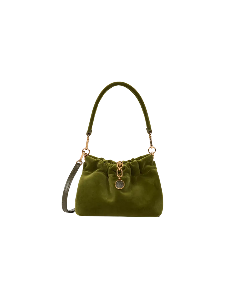 Etro Tasche Vela Blossom Klein Aus Samt, Damen, Grün Grün