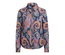 Abgesteppte Overshirt-jacke Mit Paisley-motiv, Damen, Blau, Größe