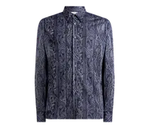 Jacquard-button-down-hemd Mit Paisley-ramage-muster, Herren, Multicolor, Größe