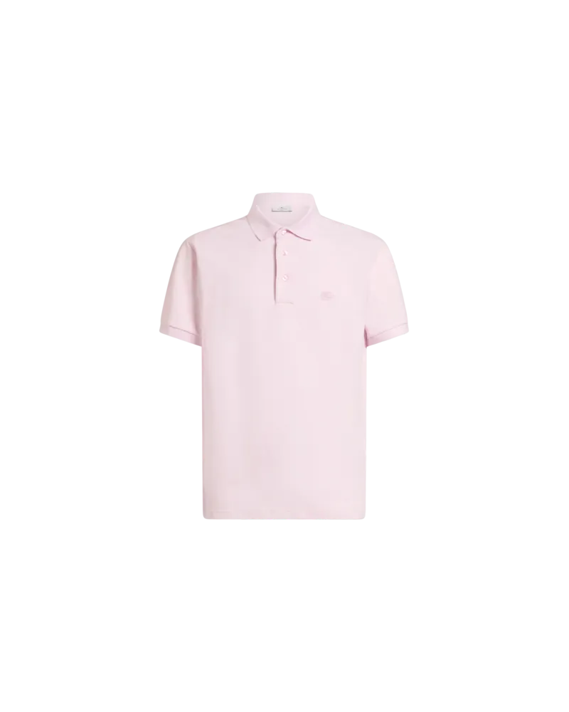 Etro Poloshirt Mit Paisley-jacquard-muster, Herren, Rosa, Größe Rosa