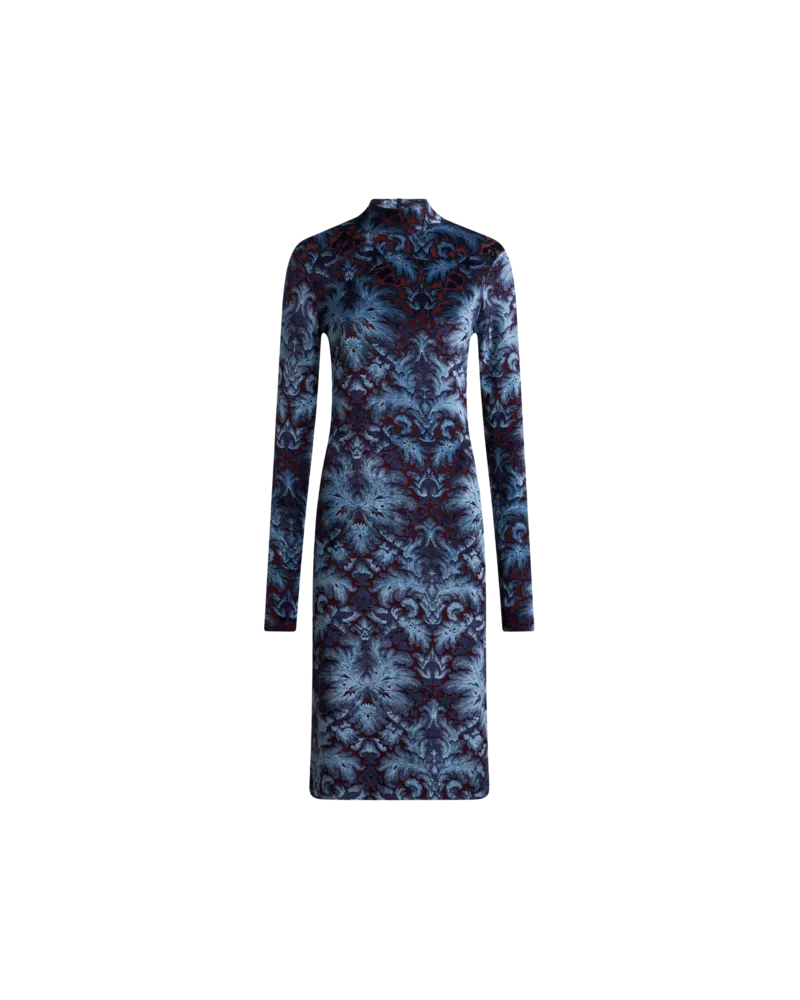 Etro Kleid Aus Jacquard-chenille, Damen, Blau, Größe Blau