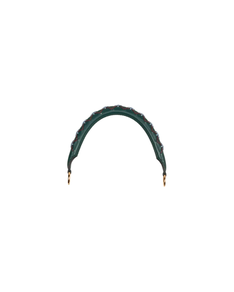 Etro Henkel Für Taschen Aus Leder Mit Fadeneinzügen, Damen, Grün Grün