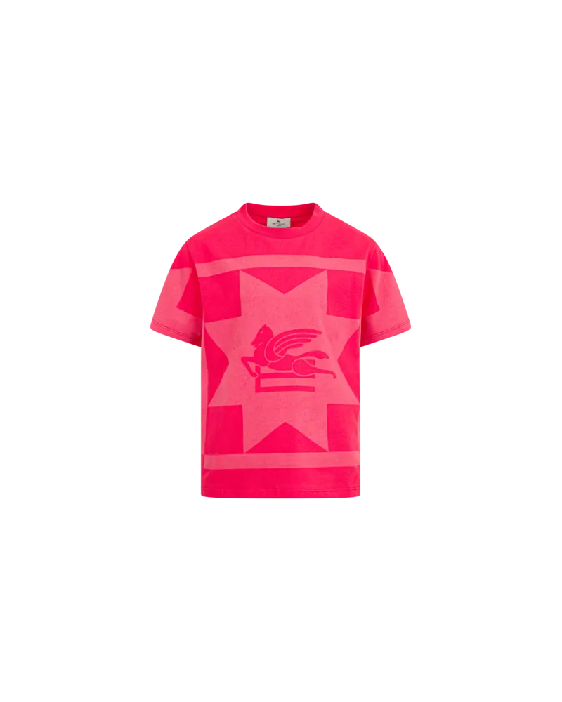 Etro T-shirt Aus Jersey Mit Pegaso, Rosa, Größe Rosa