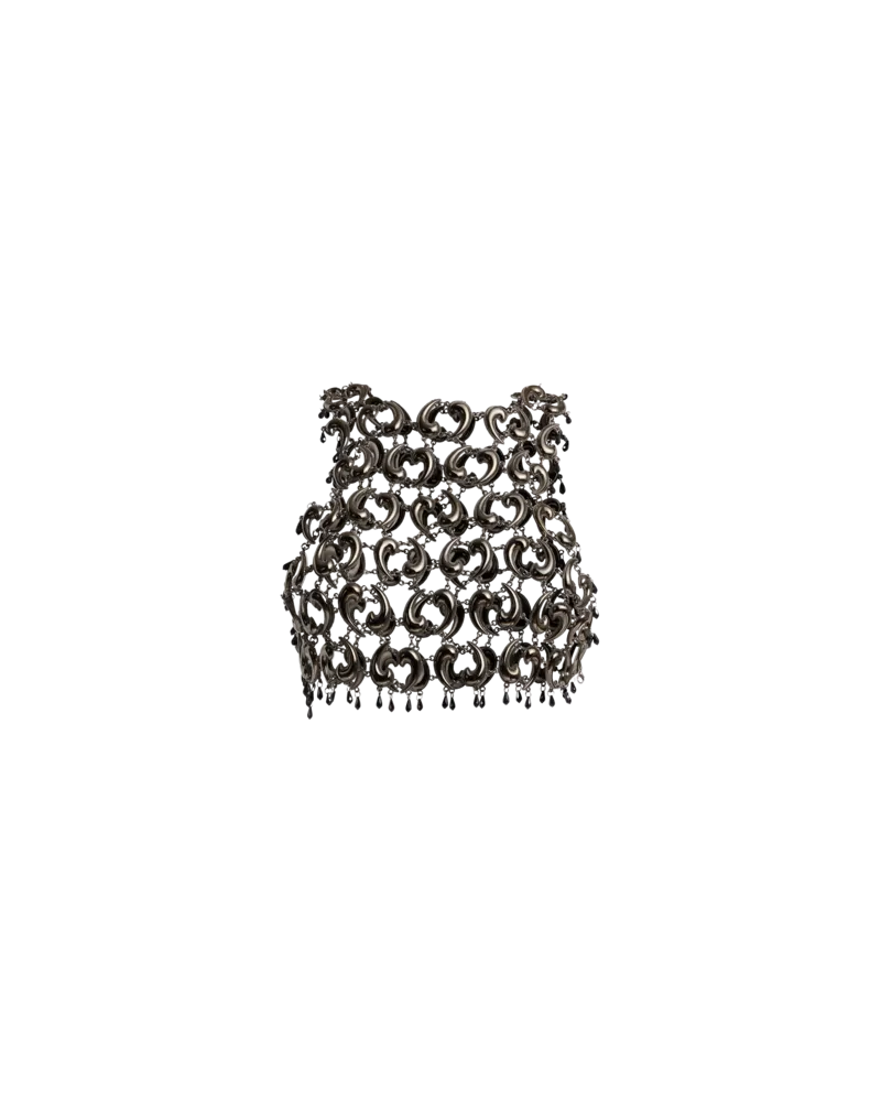 Etro Cropped Top Mit See-through-metallic-paisle, Damen, Schwarz, Größe Schwarz