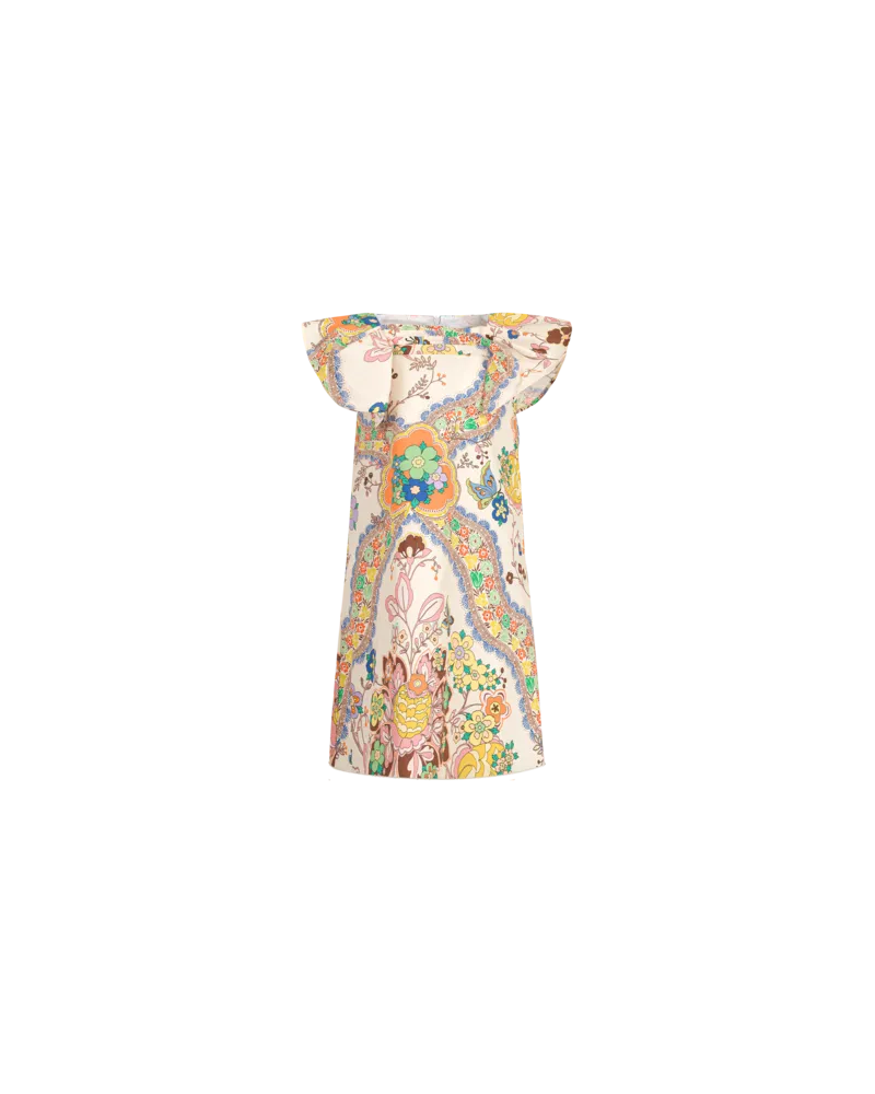 Etro Kleid Aus Baumwolle Mit Blumen- Und Schmetterlingsdruck, Multicolor, Größe Multicolor