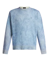 Etro Wollpullover Mit Paisley-print, Herren, Hellblau Hellblau