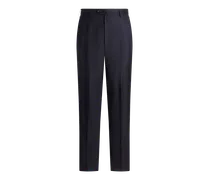 Bundfaltenhose Aus Wolle, Herren, Navyblau, Größe