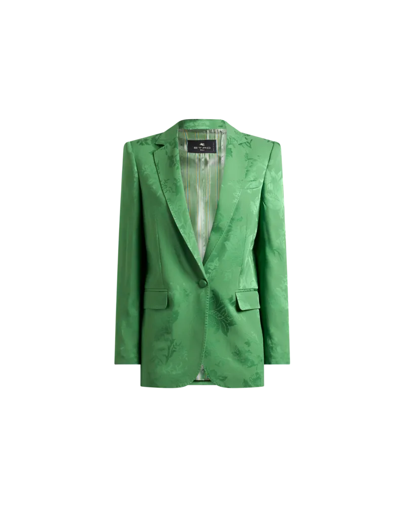 Etro Einreihige Jacquard-jacke Mit Floralem Motiv, Damen, Größe 