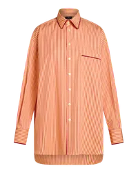 Etro Gestreifte Bluse Aus Baumwolle, Damen, Orange Orange