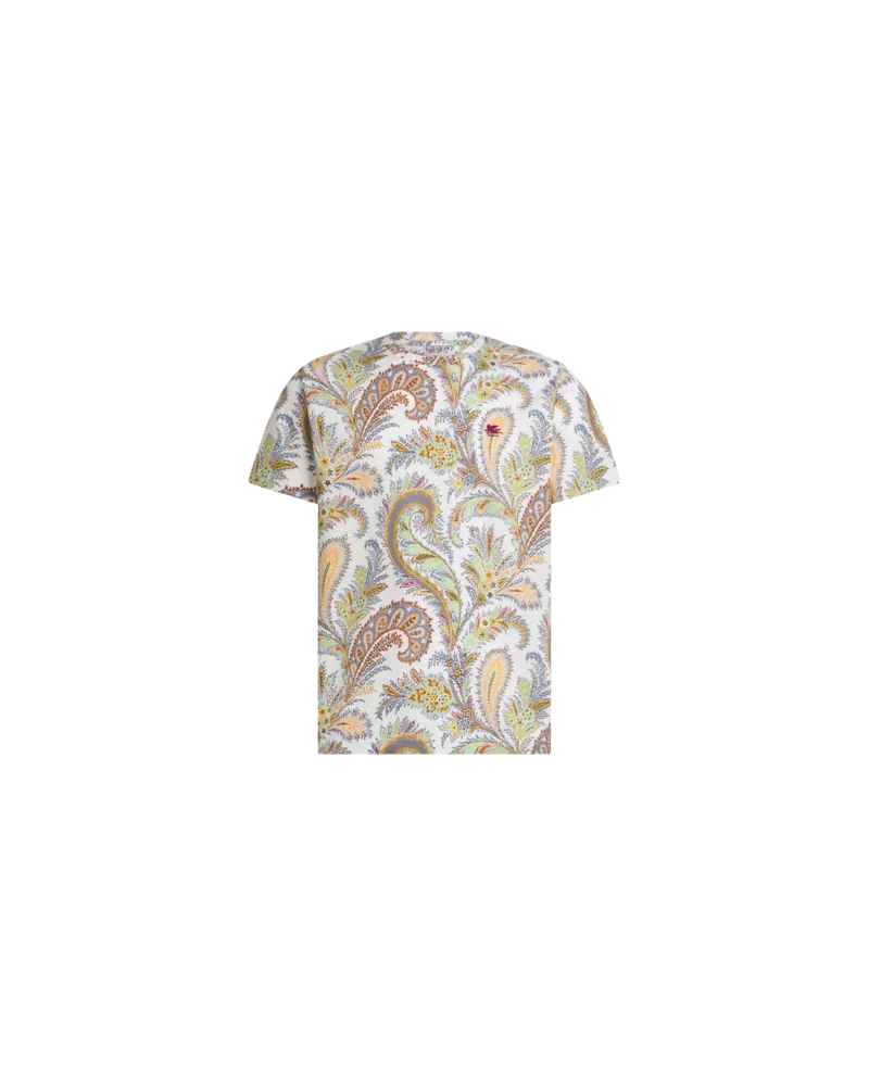 Etro T-shirt Mit Floralem Paisleyprint, Herren, Beige, Größe Beige