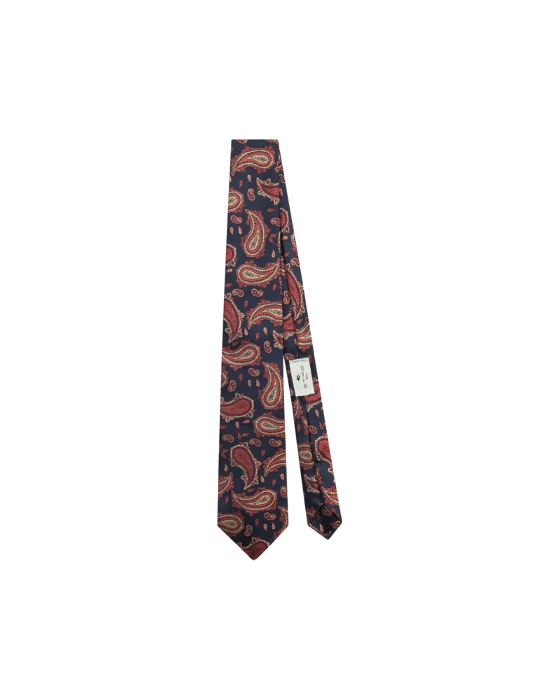 Etro Krawatte Aus Seidenjacquard Mit Paisleymuster, Herren, Blau Blau