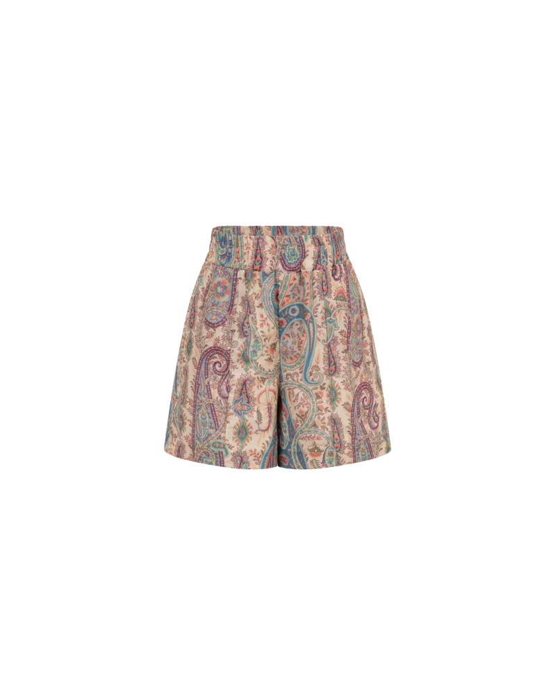 Etro Bermudashorts Aus Baumwollmusselin Mit Paisley-print, Multicolor, Größe Multicolor