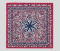 Pochette Aus Seide Mit Floralem Paisley-motiv, Herren, Bordeaux