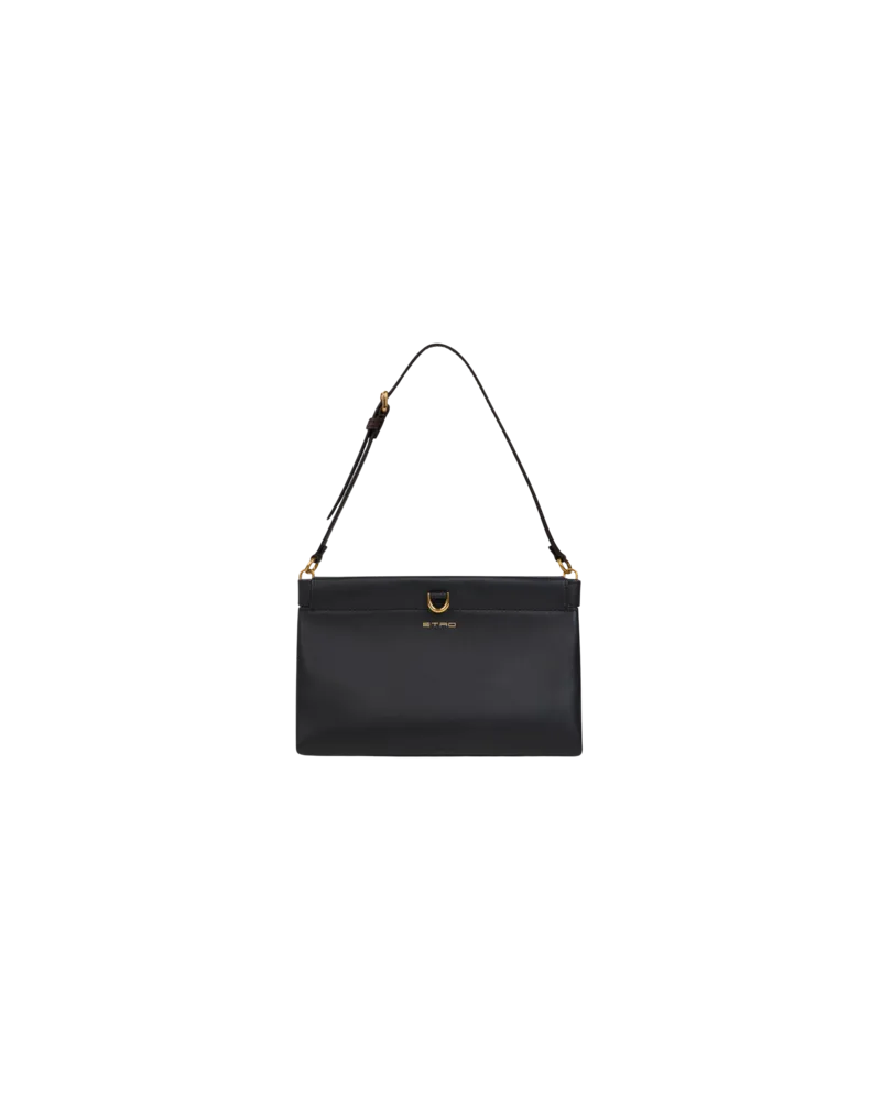 Etro Mini-clutch Talk Aus Leder, Damen, Schwarz Schwarz