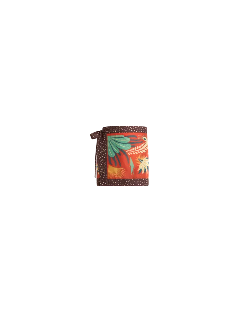 Etro Mini-strandrock Aus Baumwolle Mit Platziertem Print Etro X Tabby Booth, Damen, Rot Rot