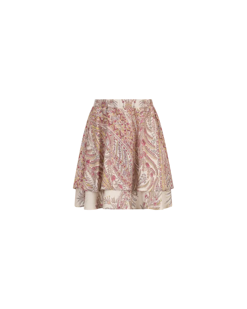 Etro Kurzer Jacquardrock Aus Satin Mit Floralem Paisley-print, Multicolor, Größe Multicolor