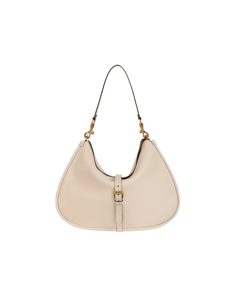 Etro Maxi-tasche Pony Aus Leder, Damen, Cremefarben Cremefarben