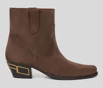 Stiefeletten Aus Veloursleder, Damen, Braun, Größe