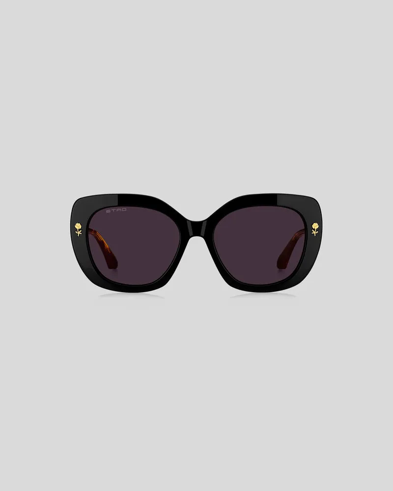 Etro Sonnenbrille Colour Stripes, Damen, Schwarz Schwarz