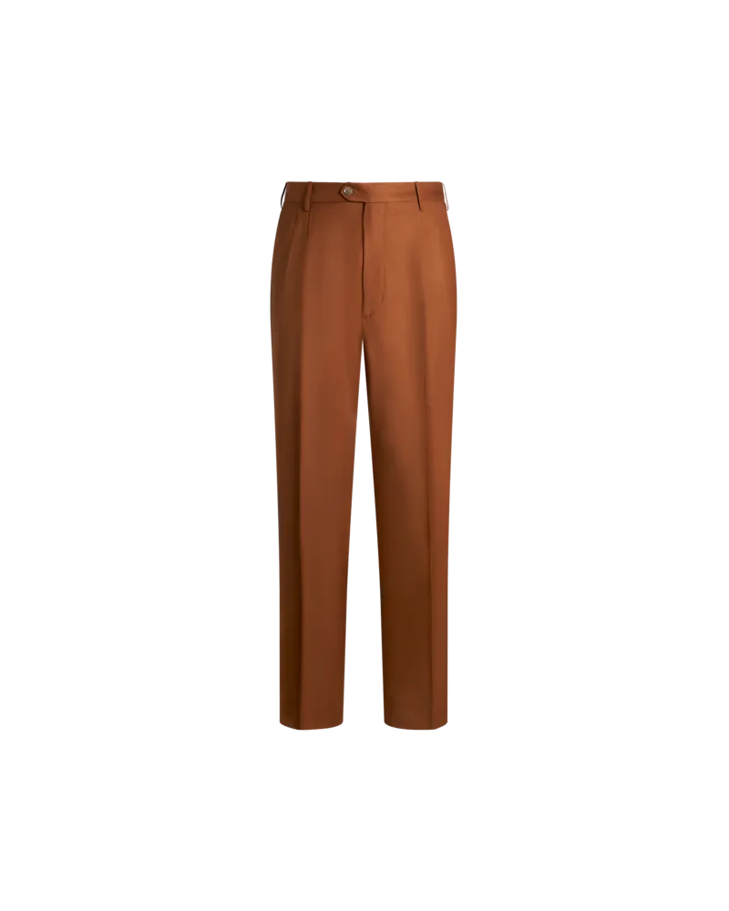 Etro Bundfaltenhose Aus Wolle, Herren, Braun Braun