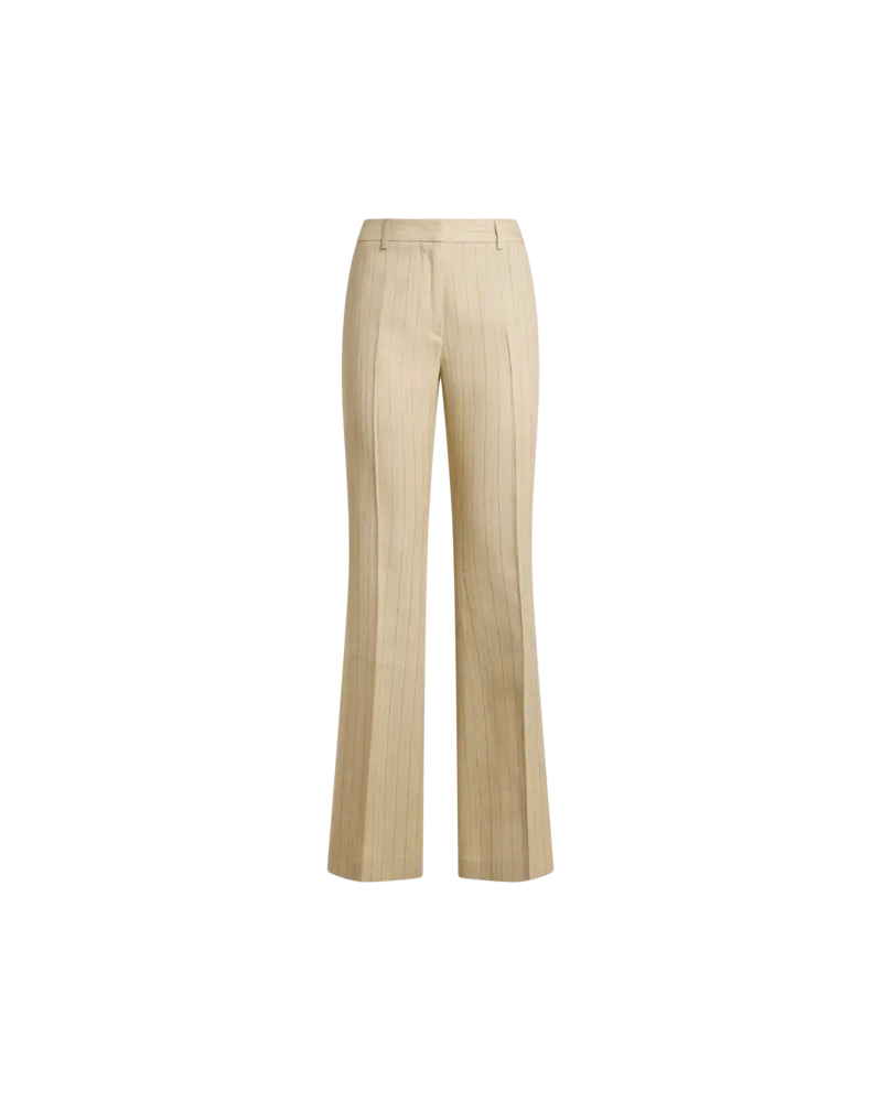 Etro Bootcut-hose Mit Streifenmuster, Damen, Beige, Größe Beige