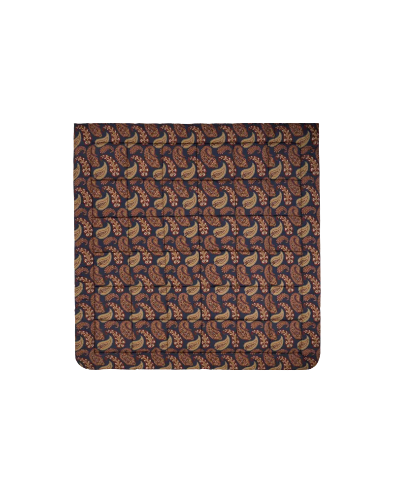 Etro Jacquard-decke Aus Baumwolle Mit Paisley-motiv, Navyblau Navyblau