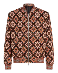 Etro Jacquard-bomberjacke, Rot Rot