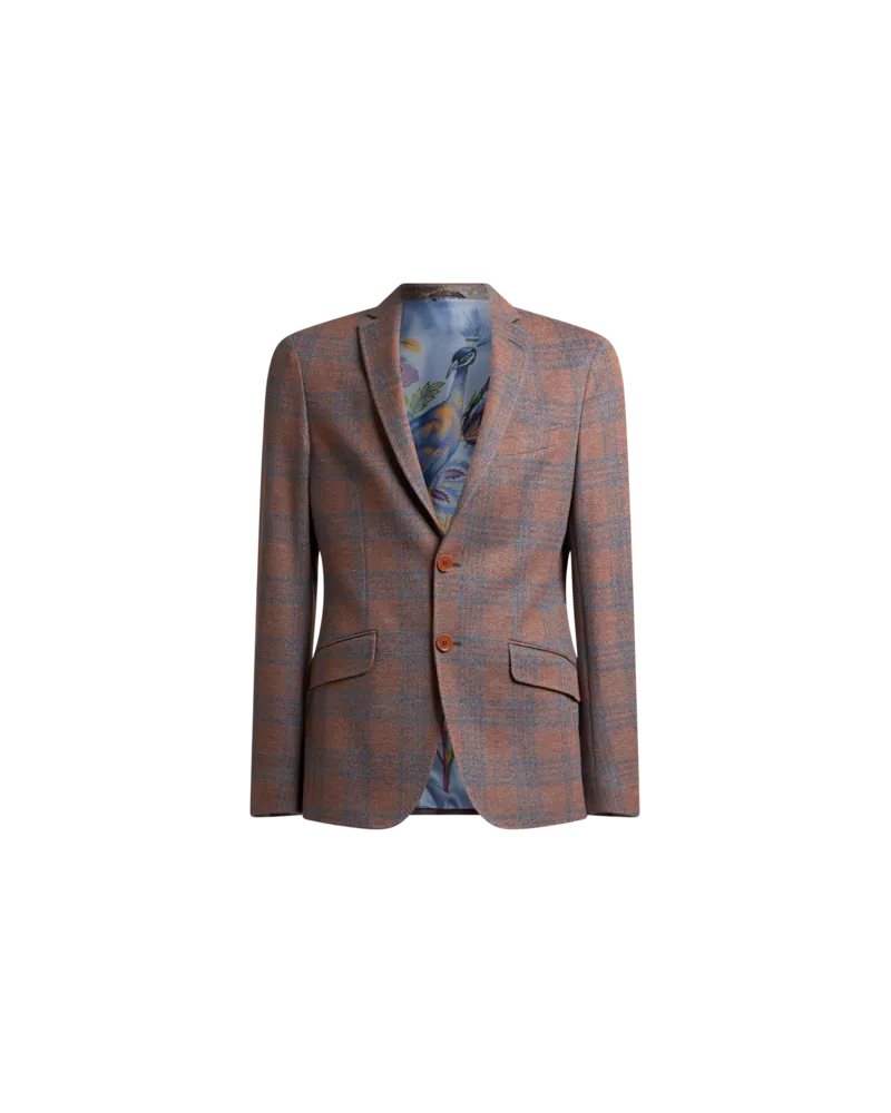 Etro Jacke Aus Jersey Mit Glencheckmuster In Jacquard, Herren, Orange, Größe Orange