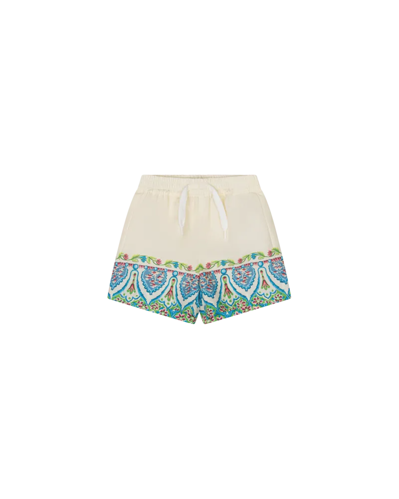 Etro Shorts Aus Baumwollpopeline Mit Platziertem, Floralem Print, Cremefarben, Größe Cremefarben