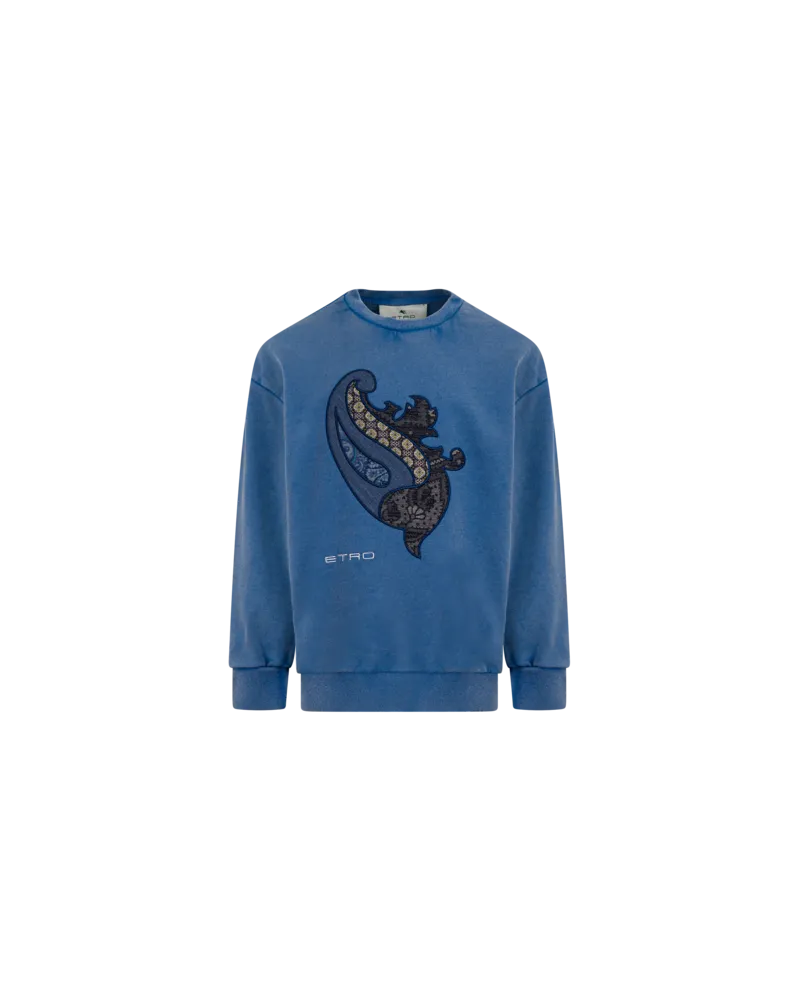 Etro Sweatshirt Mit Legacy-paisley-prints, Hellblau, Größe Hellblau