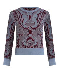 Etro Pullover Aus Wolljacquard, Damen, Bordeaux Bordeaux