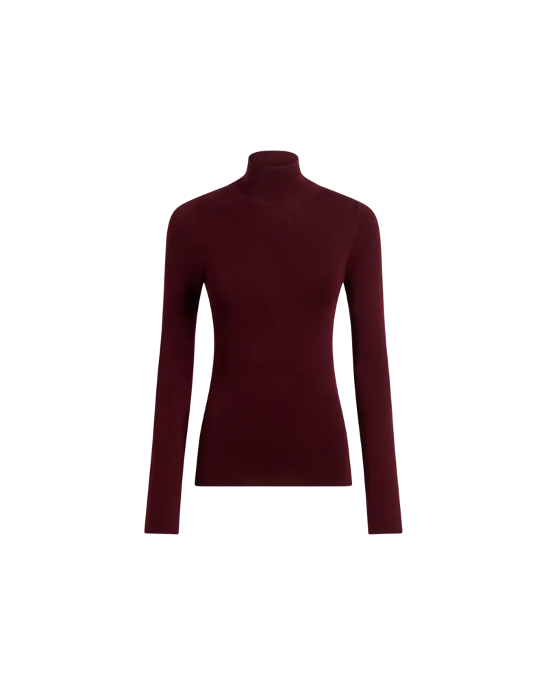 Etro Rollkragenpullover Aus Wolle, Damen, Bordeaux, Größe Bordeaux